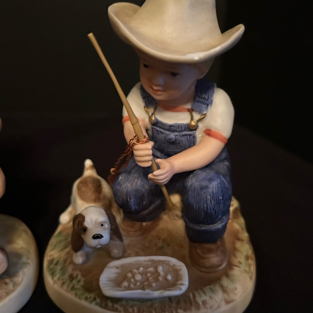 Denim Days Figurine #1504 After Chores By Homco 1985  Home Interiors - Picture 3 of 10